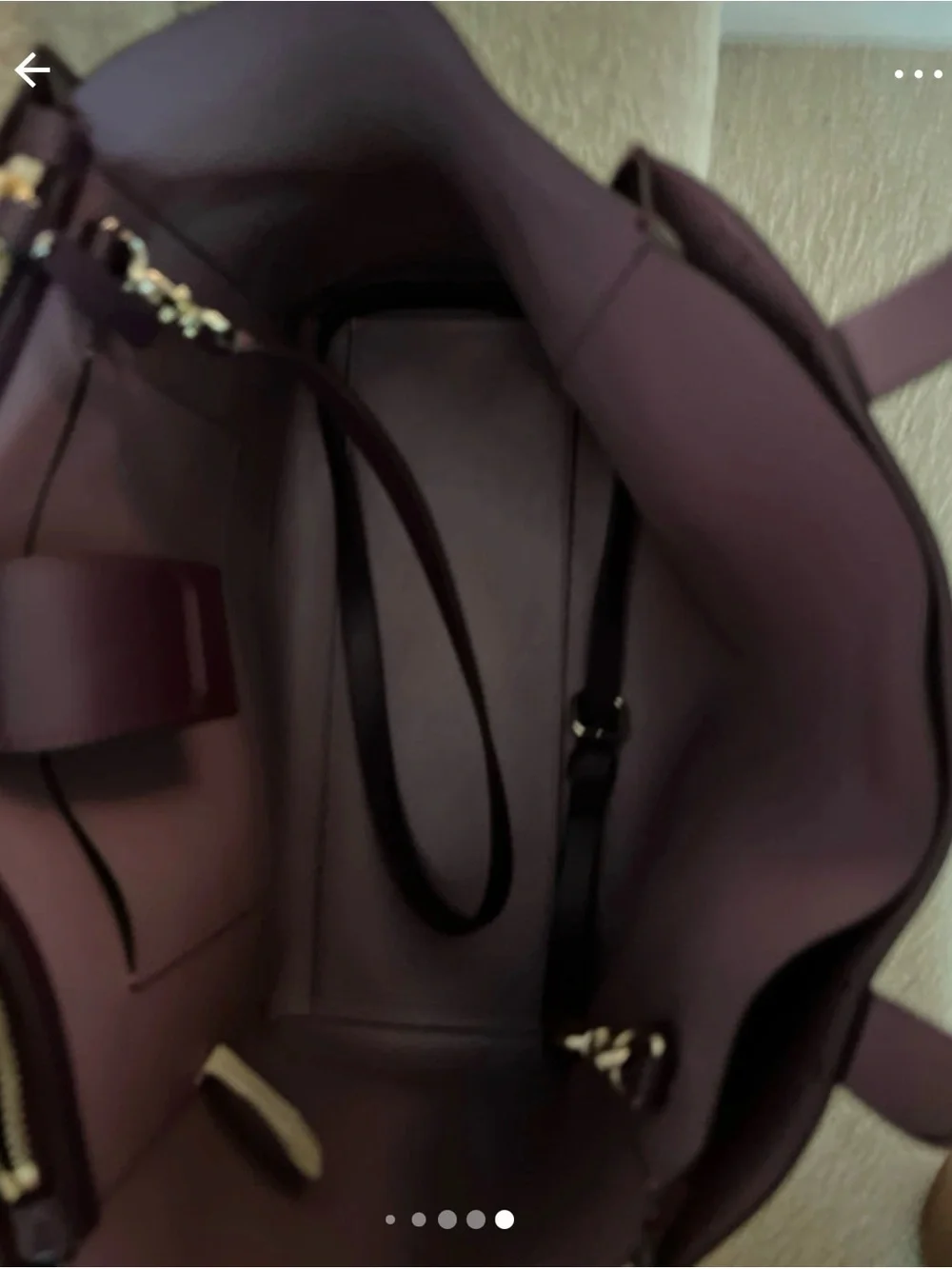 kate spade Putnam Drive Anissa Tote Deep Burgundy Leather Tote with Top Handles